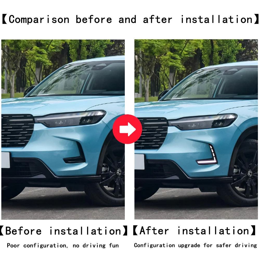 For Honda HRV HR-V 2023 LED DRL Daytime Running Light Daylights Dynamic Turn Signal Fog Lamp White Yellow Blue Car Accessories
For Honda HRV HR-V 2023 LED DRL Daytime Running Light Daylights Dynamic Turn Signal Fog Lamp White Yellow Blue Car Accessories