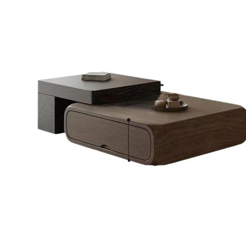 Modern minimalist telescopic coffee table, antique style, living room, minimalist storage, walnut color
Modern minimalist telescopic coffee table, antique style, living room, minimalist storage, walnut color