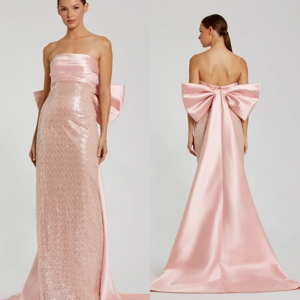 Customized Exquisite Strapless Crystal Sleeveless Evening Dress Delicate Bow Prom Dresses Fashion Backless Bridal Party Gowns
Customized Exquisite Strapless Crystal Sleeveless Evening Dress Delicate Bow Prom Dresses Fashion Backless Bridal Party Gowns