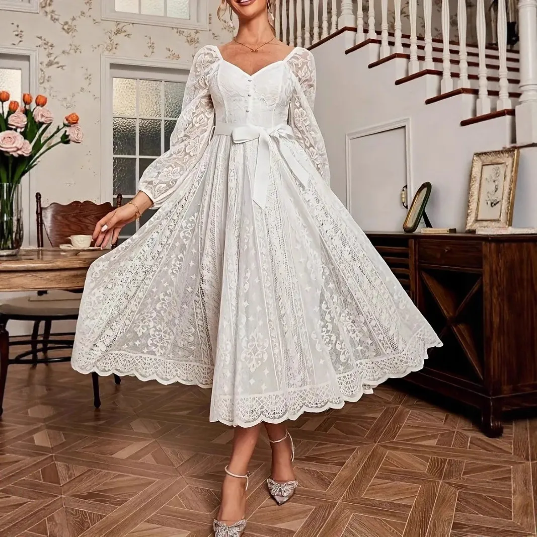 Elegant Party Dress For Woman Evening Prom Dresses Lace Long Gown V Neck Maxi Dress White Pink Floral Lace A Line Balloon Sleeve
Elegant Party Dress For Woman Evening Prom Dresses Lace Long Gown V Neck Maxi Dress White Pink Floral Lace A Line Balloon Sleeve