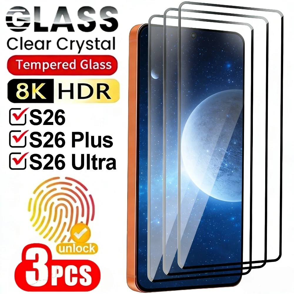3 шт. полноэкранное защитное стекло HD для Samsung Galaxy S26 S25 S24 Ultra S23 S22 S21 Plus S25 S24 FE, защита от царапин
3 шт. полноэкранное защитное стекло HD для Samsung Galaxy S26 S25 S24 Ultra S23 S22 S21 Plus S25 S24 FE, защита от царапин