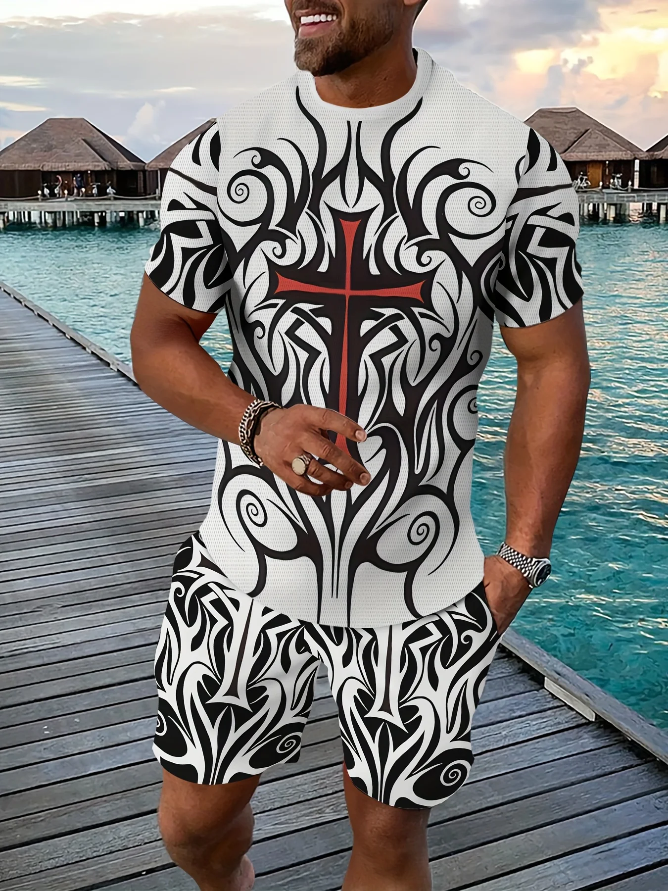 Leisure Sports Set Breathable Outdoor Men's T-shirt Shorts Summer 3D Printed Adult Set
Leisure Sports Set Breathable Outdoor Men's T-shirt Shorts Summer 3D Printed Adult Set