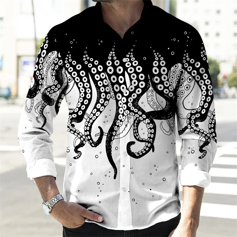 2024 Autumn and Winter 11 Color Men's Shirt Oversized Clothing 3D Printed Octopus Long Sleeve Shirt Fashion Loose Casual Tops
2024 Autumn and Winter 11 Color Men's Shirt Oversized Clothing 3D Printed Octopus Long Sleeve Shirt Fashion Loose Casual Tops