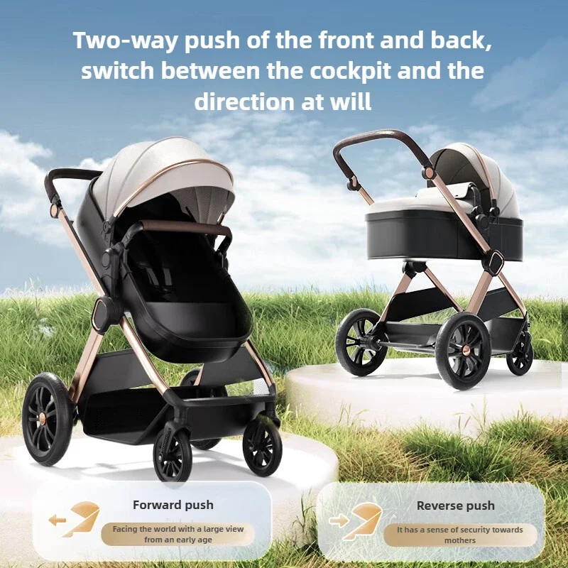 Two-way High-view Baby Stroller Can Sit, Lie, Fold, Shock-absorbing, Portable Newborn Baby Stroller
Two-way High-view Baby Stroller Can Sit, Lie, Fold, Shock-absorbing, Portable Newborn Baby Stroller
