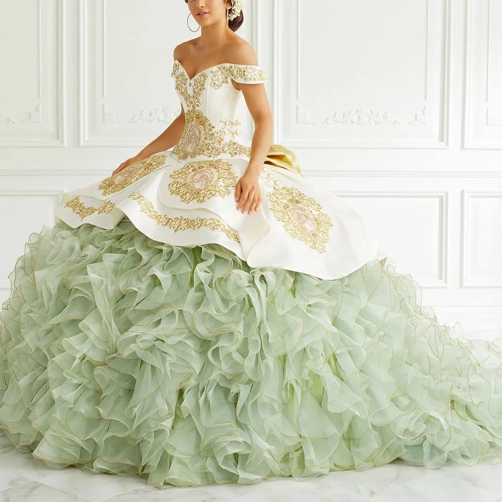 New Beads Quinceanera Dress Tulle Appliques Off the Shoulder Floor-Length Ball Gown Pornos De 15 Años Prom Party Vestidos 2023
New Beads Quinceanera Dress Tulle Appliques Off the Shoulder Floor-Length Ball Gown Pornos De 15 Años Prom Party Vestidos 2023
