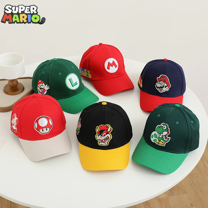 6styles Super Mario Bros Baseball Caps Cute Anime Children's Sun Hat Yoshi Bowser Luigi Embroidered Hat Cosplay Toys Gifts
6styles Super Mario Bros Baseball Caps Cute Anime Children's Sun Hat Yoshi Bowser Luigi Embroidered Hat Cosplay Toys Gifts