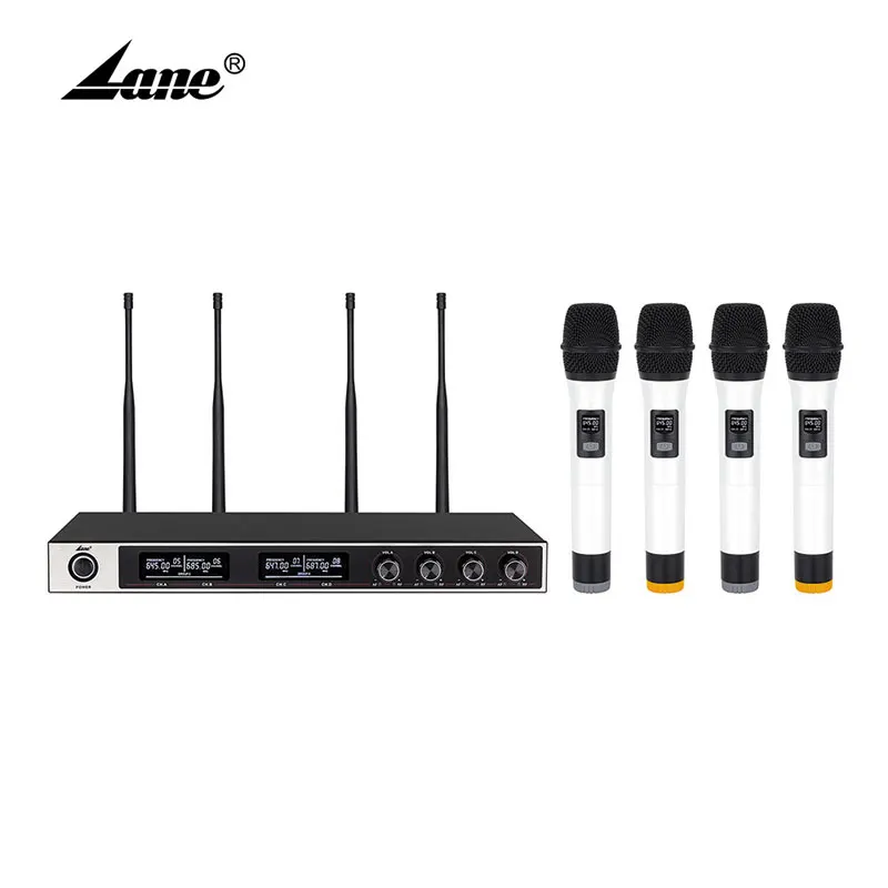 Lane Lr-634 High Quality Best 4 Channel Uhf Conference Handheld Headset 4 in One Wireless Microphone System
Lane Lr-634 High Quality Best 4 Channel Uhf Conference Handheld Headset 4 in One Wireless Microphone System