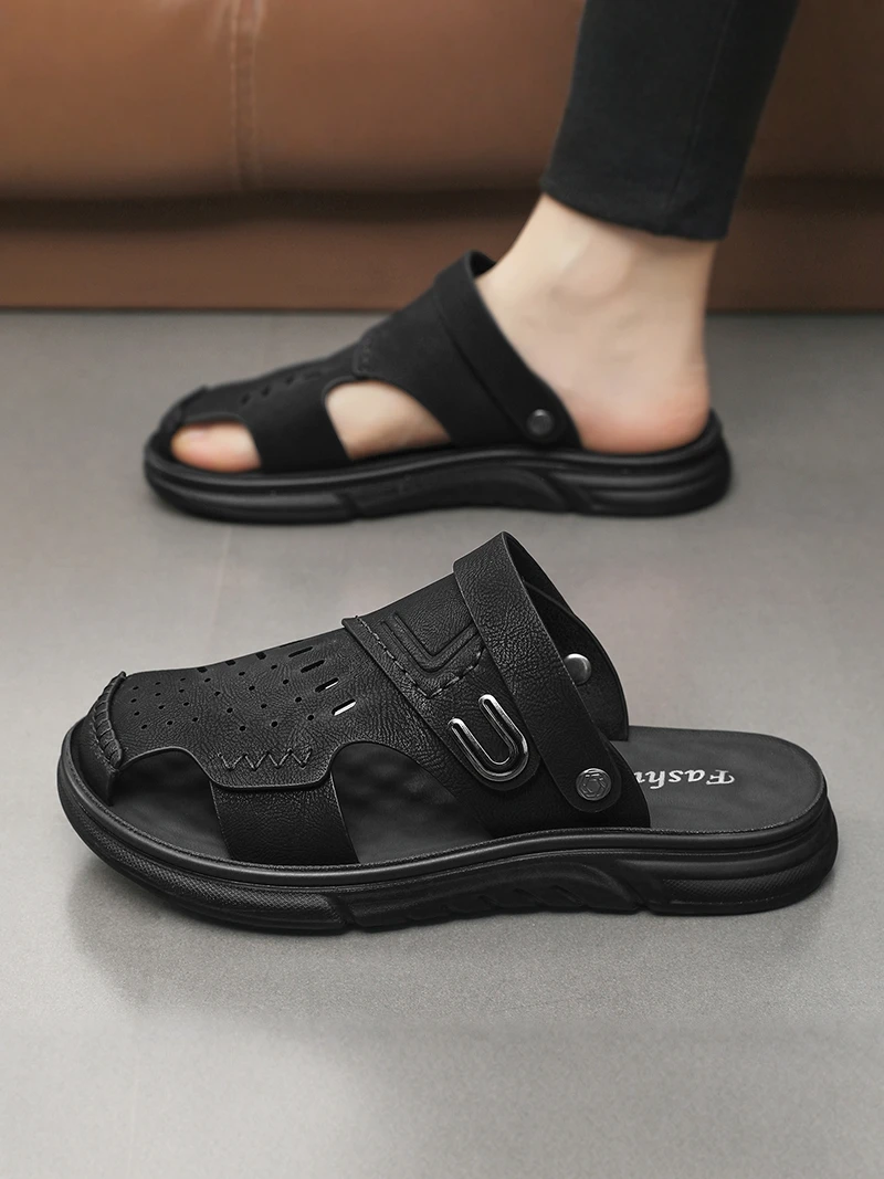 Men's Summer Casual Driving Two-use Anti-slip Sandals Outdoor Fishing Wading Stream Beach Shoes Breathable Synthetic Leather ...
Men's Summer Casual Driving Two-use Anti-slip Sandals Outdoor Fishing Wading Stream Beach Shoes Breathable Synthetic Leather ...