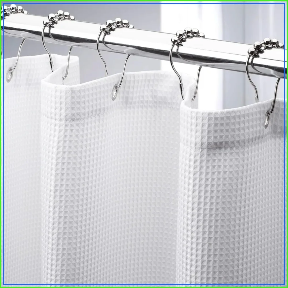 Extra Long 96" Waffle Shower Curtain, White Fabric Heavy Duty 240G, 72x96 Inches
Extra Long 96" Waffle Shower Curtain, White Fabric Heavy Duty 240G, 72x96 Inches