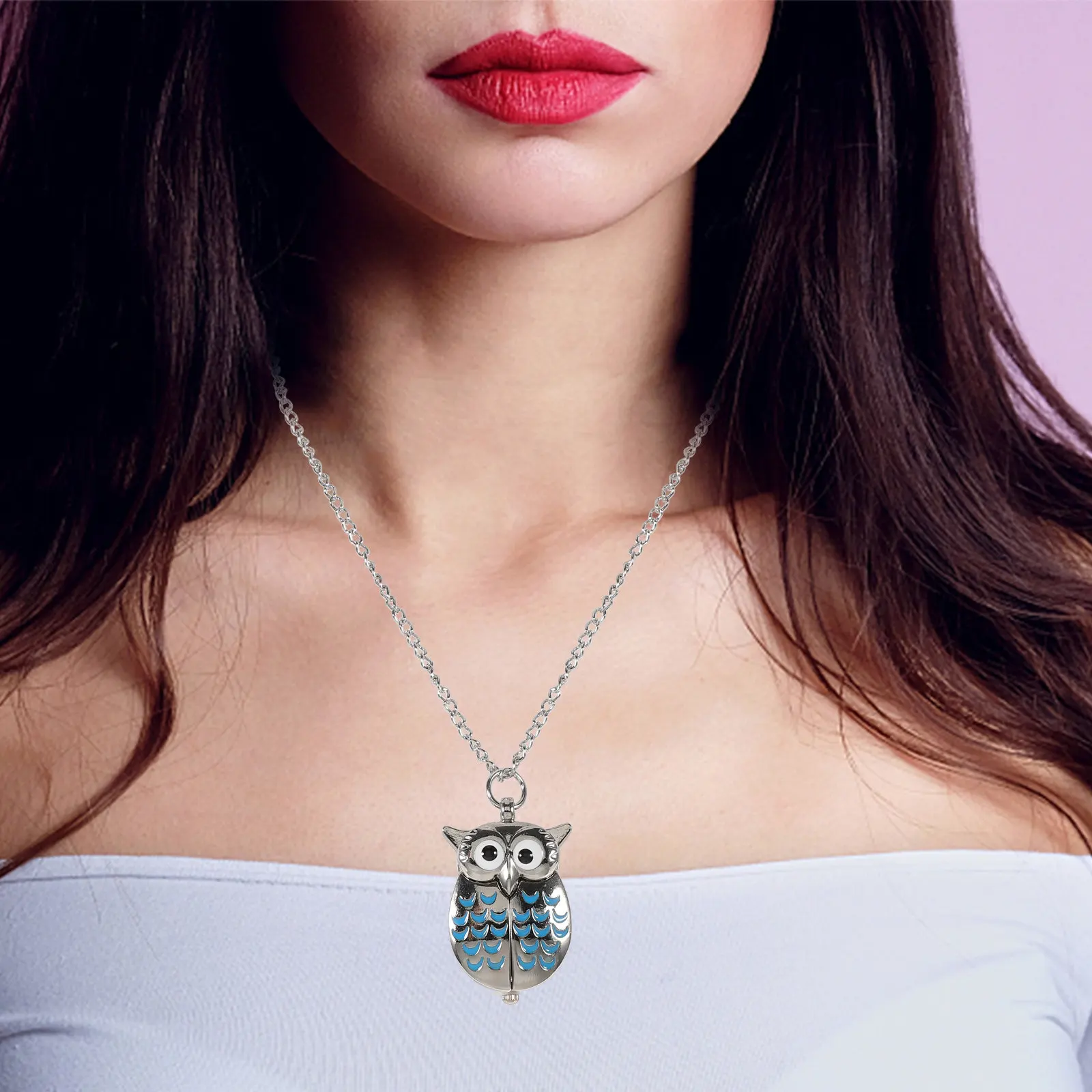 Owl Pocket Watch Necklace Cartoon Owl Wing Design Quartz Movement Fashion Pendant Jewelry for Men Women Shopping Party Gift
Owl Pocket Watch Necklace Cartoon Owl Wing Design Quartz Movement Fashion Pendant Jewelry for Men Women Shopping Party Gift