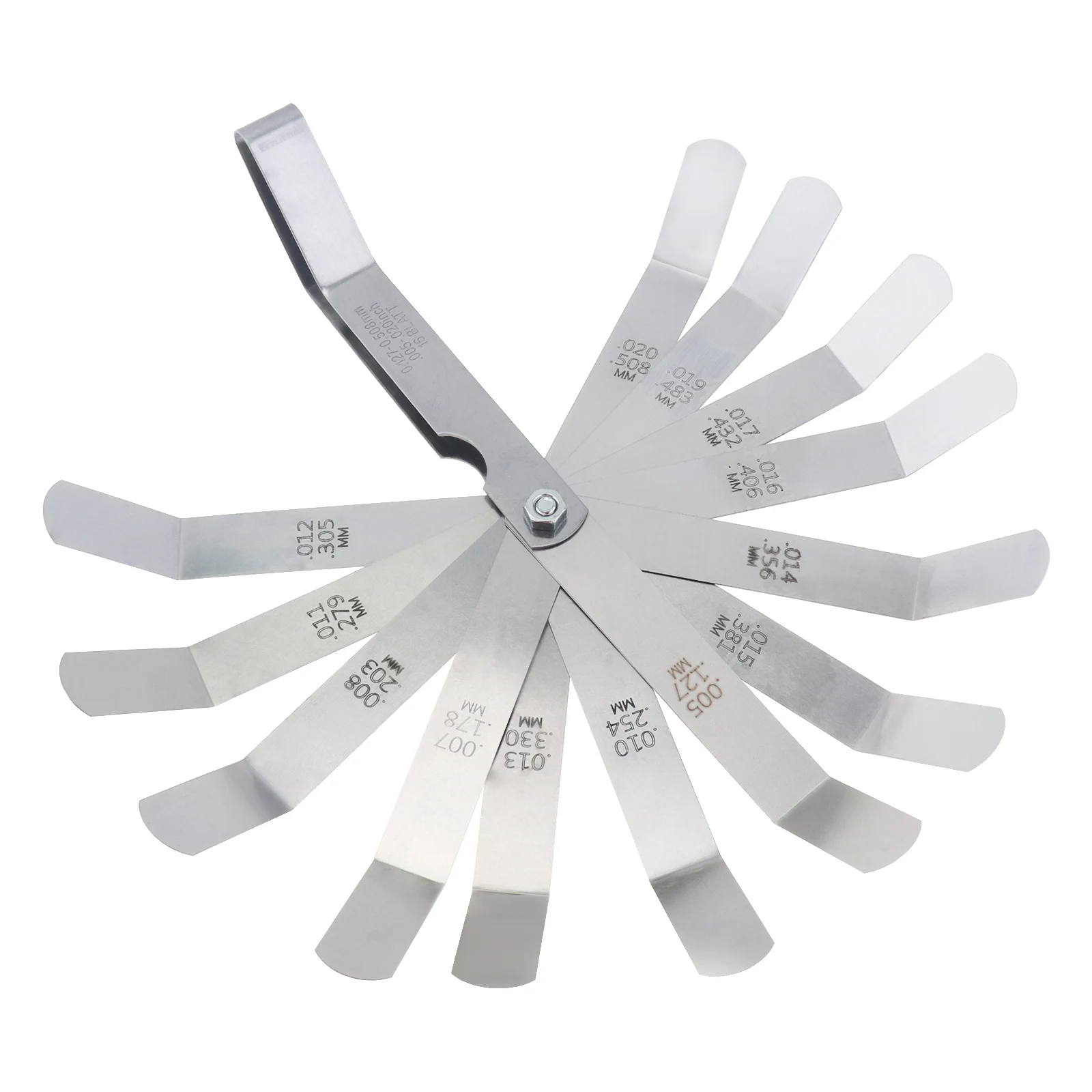 Gap Gage Feeler Gauge 0.127-0.508mm Metric Stainless Steel High Precision Monolithic Valve Plug Thickness Gauge Measuring Tool
Gap Gage Feeler Gauge 0.127-0.508mm Metric Stainless Steel High Precision Monolithic Valve Plug Thickness Gauge Measuring Tool