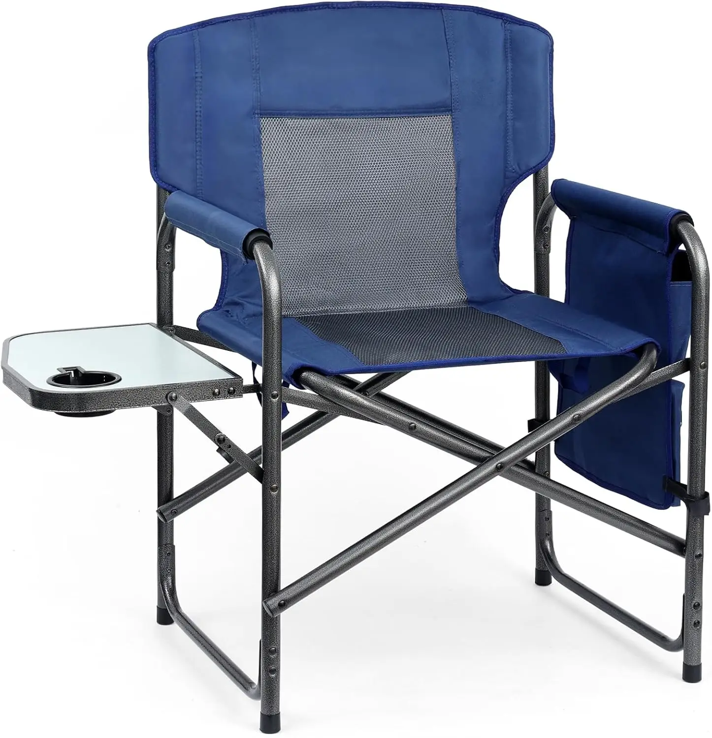 Heavy Duty Director Chair with Side Table, 450LBS Capacity, Mesh Back, Folding Camping Chair with Carry Strap
Heavy Duty Director Chair with Side Table, 450LBS Capacity, Mesh Back, Folding Camping Chair with Carry Strap
