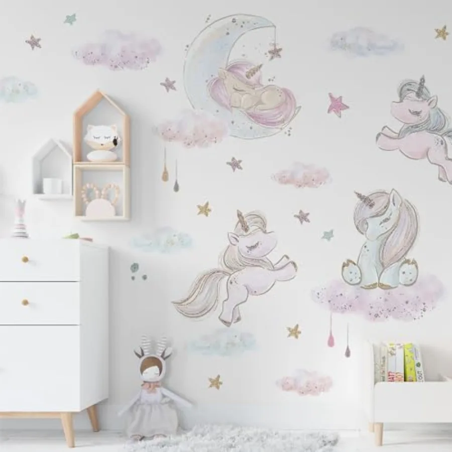 Wa Decas by ipastick - Vibrant Gitter oon, Stars, Coud Stickers for Girs Bedroo, Baby Nursery, Roo, Birthday Party Decor Art- W
Wa Decas by ipastick - Vibrant Gitter oon, Stars, Coud Stickers for Girs Bedroo, Baby Nursery, Roo, Birthday Party Decor Art- W