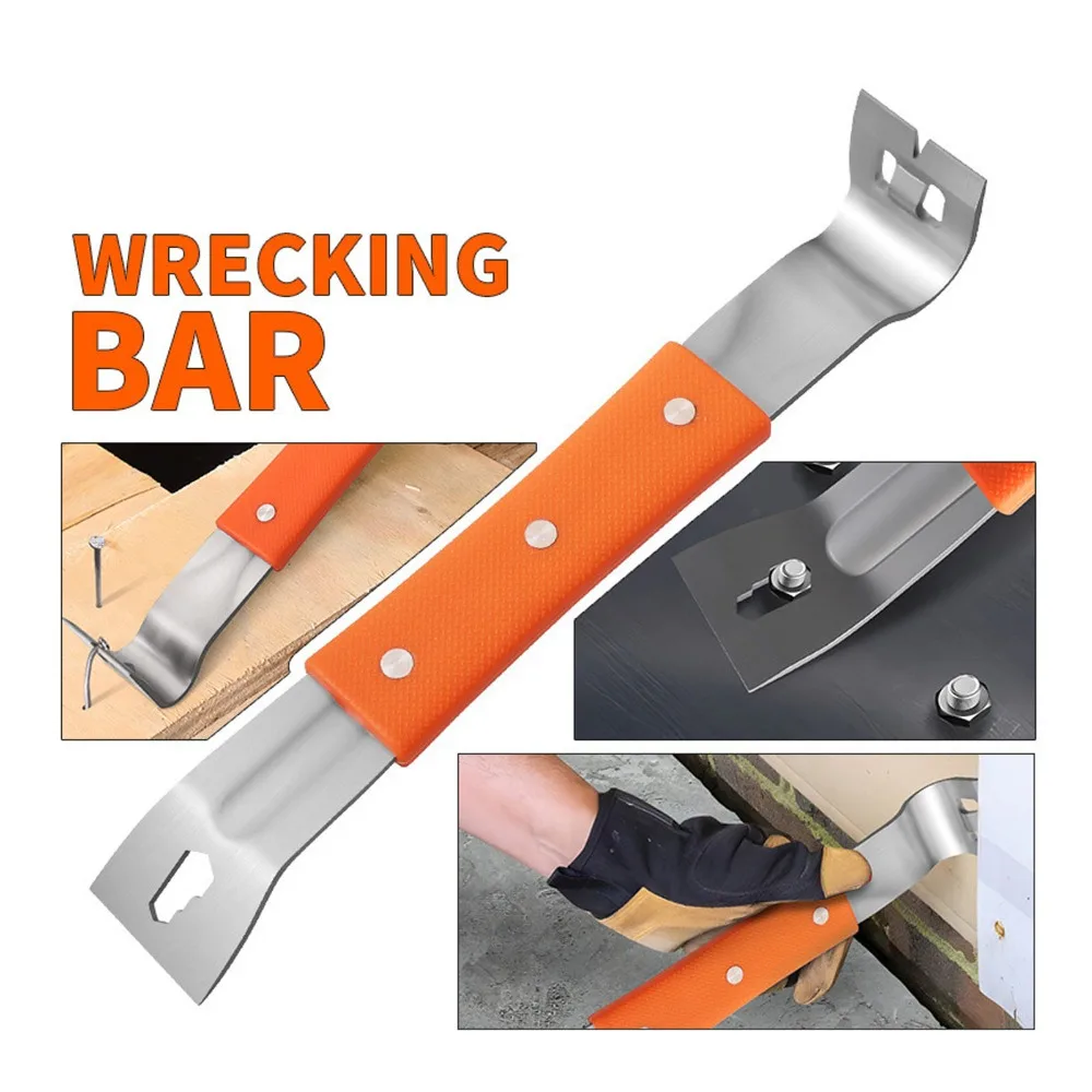 Durable Stainless Steel Nail Puller Non Slip Handle Curved Head Design Multifunctional Pry Bar Trim Puller For Handcrafts
Durable Stainless Steel Nail Puller Non Slip Handle Curved Head Design Multifunctional Pry Bar Trim Puller For Handcrafts
