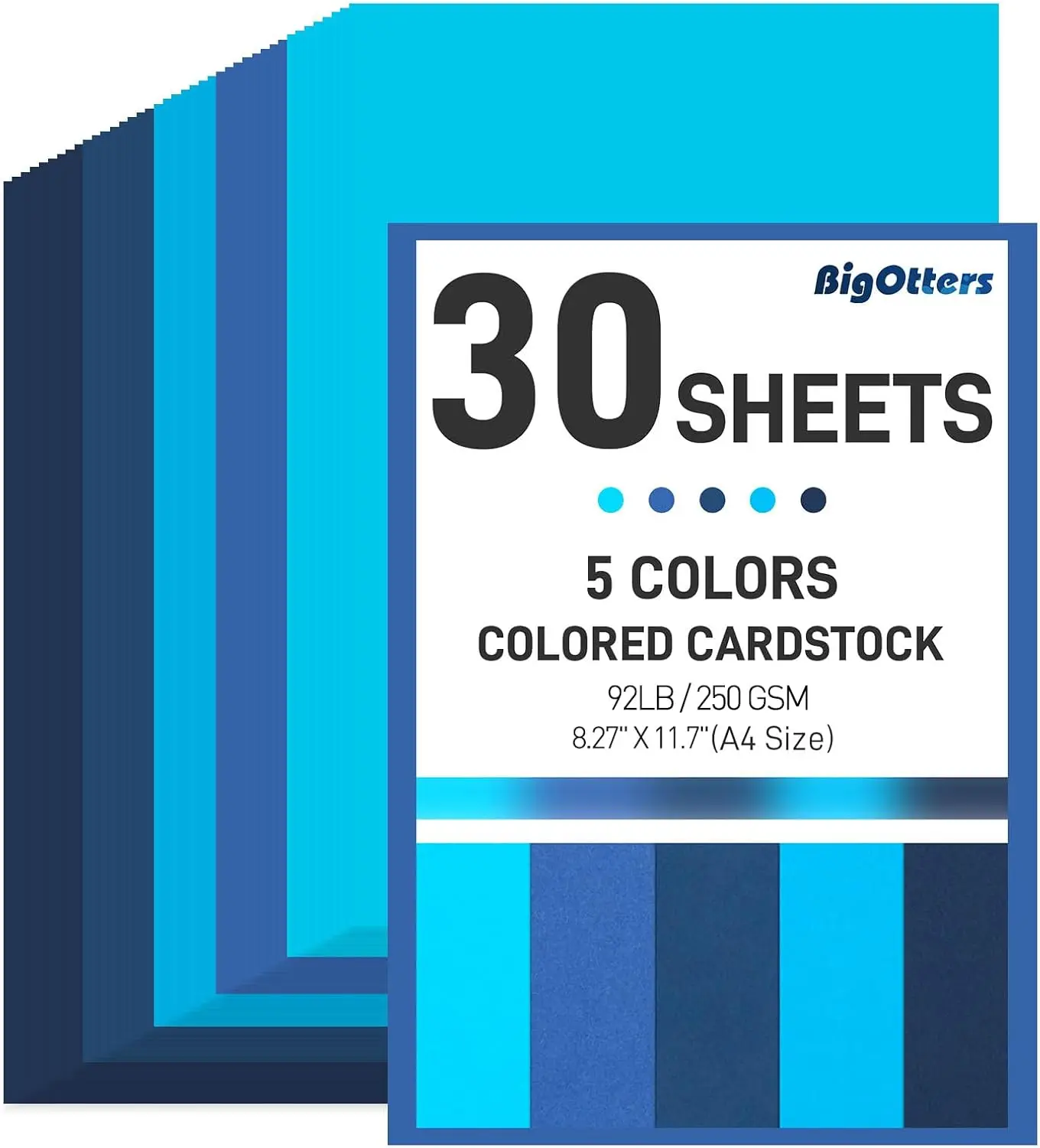 30 Sheets Blue Cardstock, 8.27" x 11.7" (A4), Heavyweight 250GSM Paper for Layered Crafts, Ocean Art & Boy Party Decor
30 Sheets Blue Cardstock, 8.27" x 11.7" (A4), Heavyweight 250GSM Paper for Layered Crafts, Ocean Art & Boy Party Decor