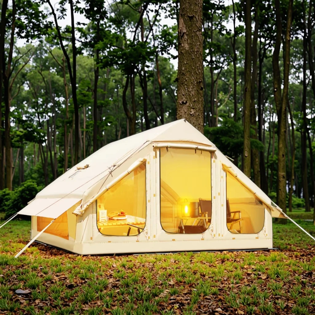2-4 Person Waterproof Glamping Tent Inflatable Camping Tent Portable Outdoor Air Tube Bell Oxford Tent Quick Setting House
2-4 Person Waterproof Glamping Tent Inflatable Camping Tent Portable Outdoor Air Tube Bell Oxford Tent Quick Setting House