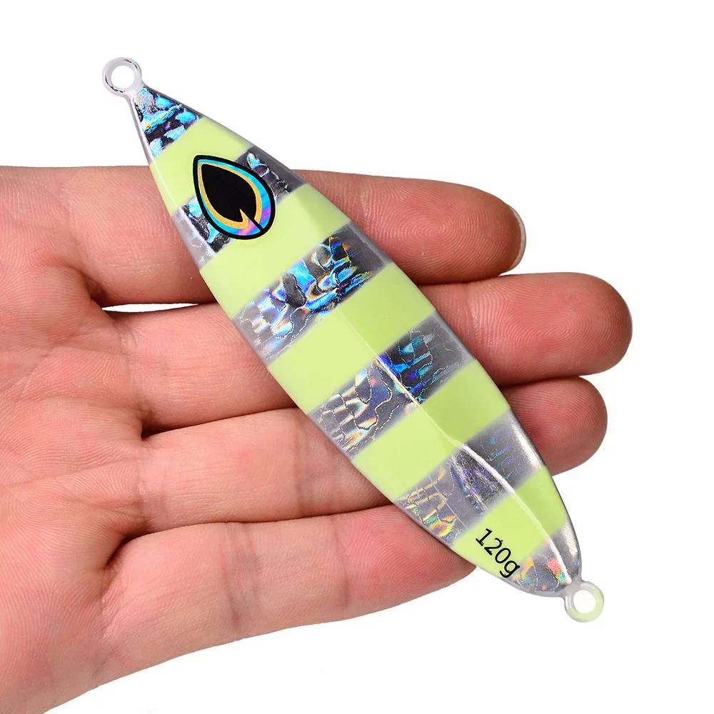 80G 100G luminous Metal Jig Fishing Lure Off Shore Slow Pitch Jig Super Hard Vertical Jigging Spoon Fishing Tackle sea fishing
80G 100G luminous Metal Jig Fishing Lure Off Shore Slow Pitch Jig Super Hard Vertical Jigging Spoon Fishing Tackle sea fishing