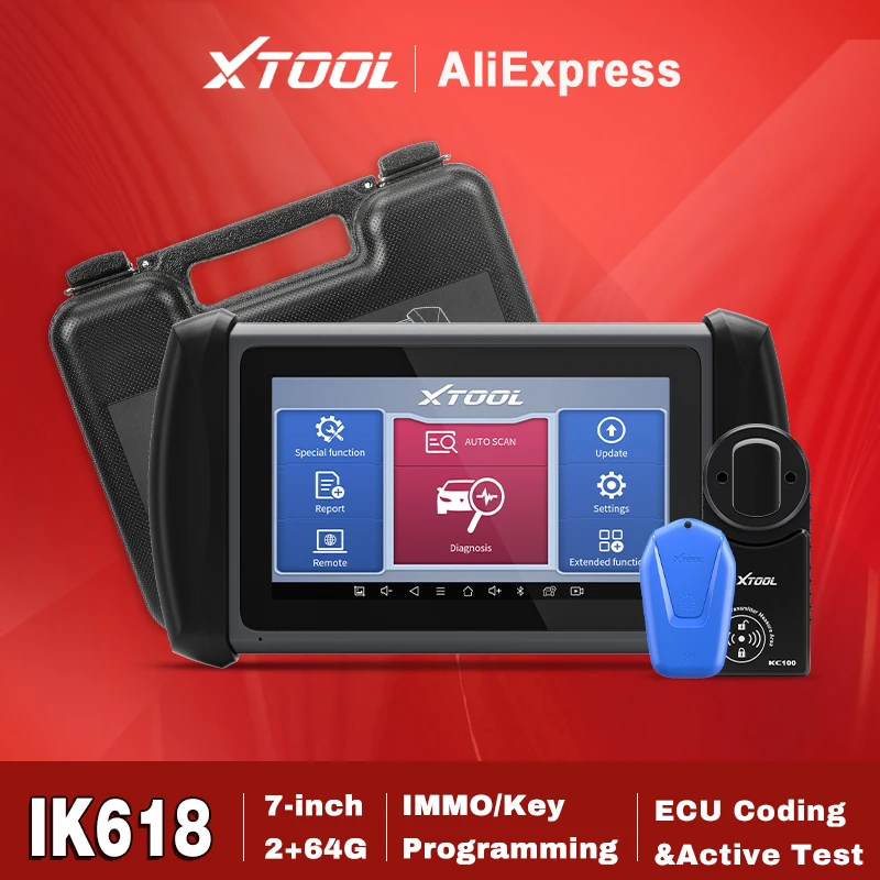 XTOOL IK618 Инструмент для программирования ключей с KC100 + адаптером EEPROM 30+ Сброс всех потерянных ключей OB2 Автомобильный диагностический инструмент
XTOOL IK618 Инструмент для программирования ключей с KC100 + адаптером EEPROM 30+ Сброс всех потерянных ключей OB2 Автомобильный диагностический инструмент