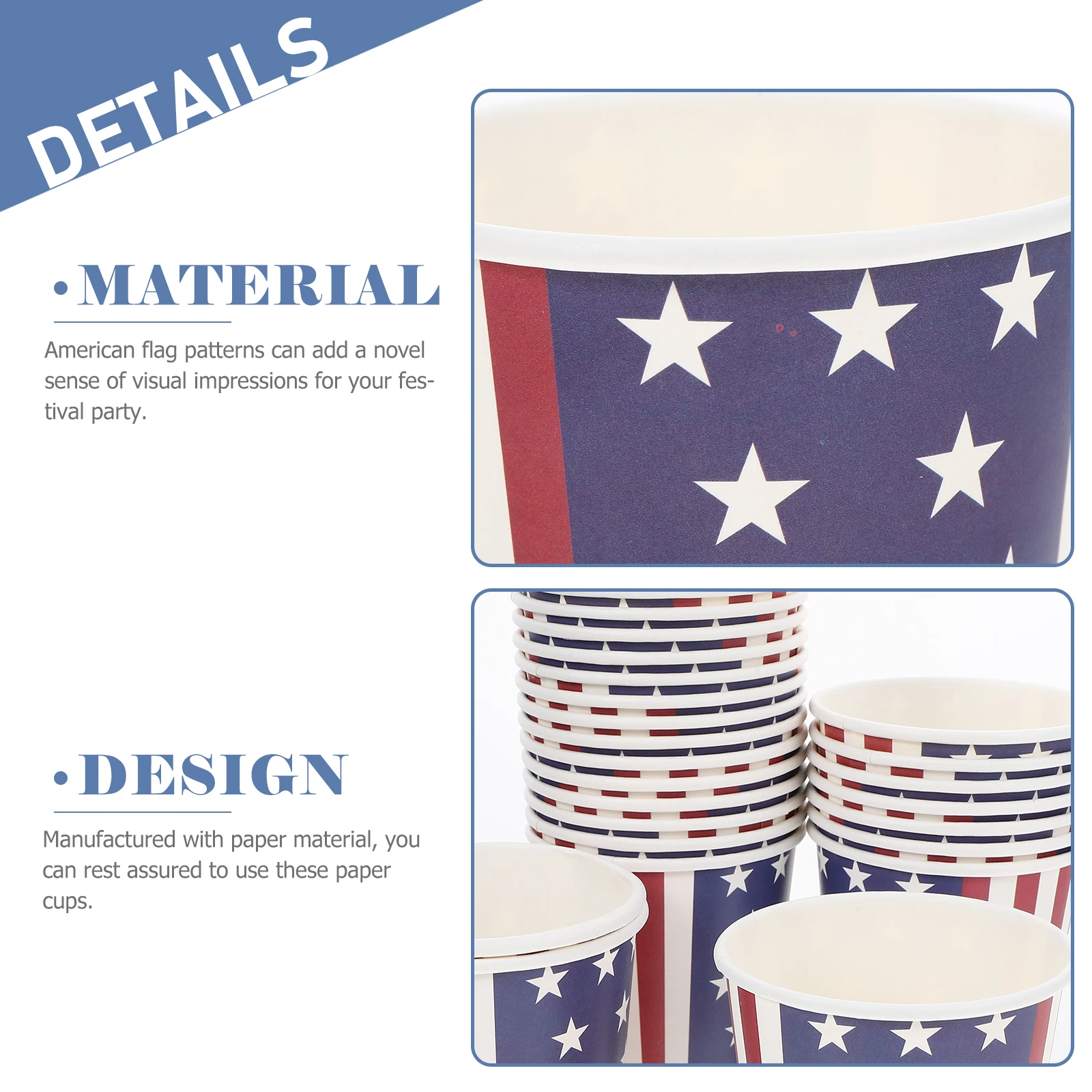 24pcs Disposable Party Paper Cups with American Flag Printing for Independence Day Holiday Birthday Celebrations 
24pcs Disposable Party Paper Cups with American Flag Printing for Independence Day Holiday Birthday Celebrations