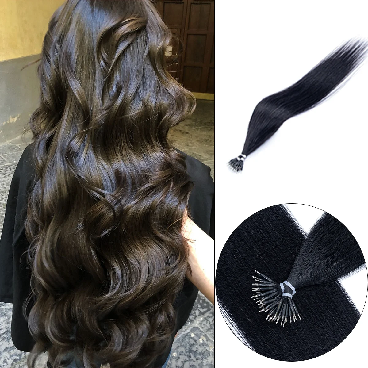 Micro Link Nano Rings Hair Extensions Remy Human Hair Straight PreBond Tip 50 Strands
Micro Link Nano Rings Hair Extensions Remy Human Hair Straight PreBond Tip 50 Strands