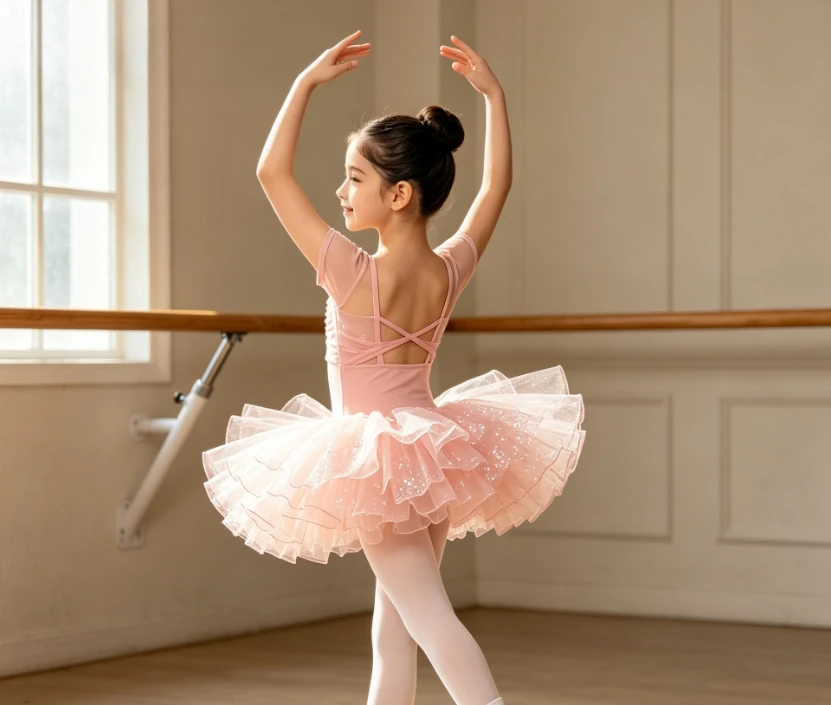 Girls Ballet Gymnastics Leotard Short Sleeve Spliced Tulle Pleated Chest Light Elegant Skirt Kid Daily Dance Training Stage Wear
Girls Ballet Gymnastics Leotard Short Sleeve Spliced Tulle Pleated Chest Light Elegant Skirt Kid Daily Dance Training Stage Wear