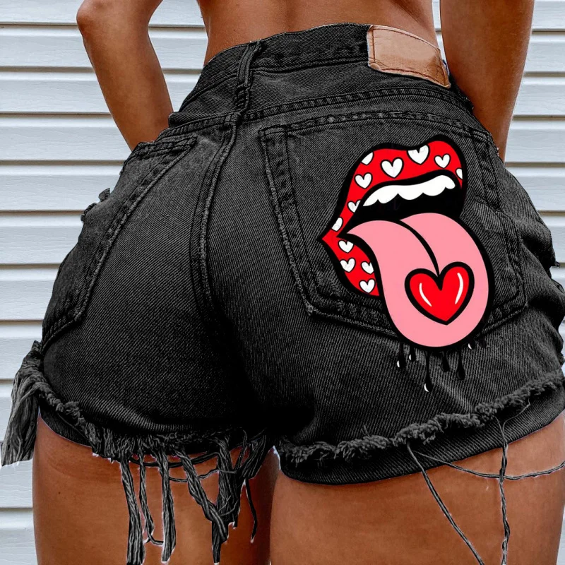 Summer 2026 Sexy Style Girls Fashion Spring Printed Denim Shorts with Piercing Tassels High Waist Wide Leg Casual Shorts
Summer 2026 Sexy Style Girls Fashion Spring Printed Denim Shorts with Piercing Tassels High Waist Wide Leg Casual Shorts