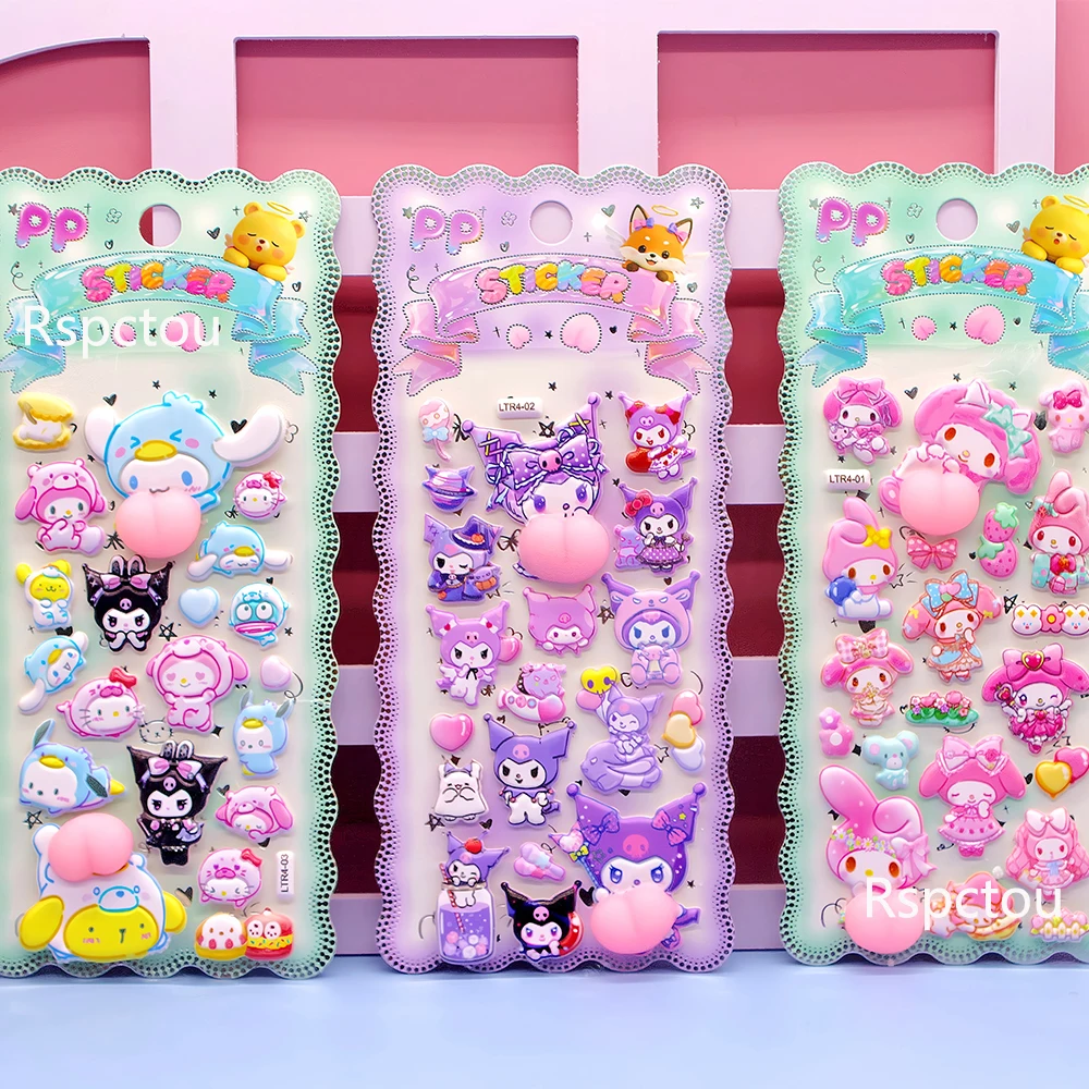3pcs Kawaii Kuromi My Melody Cinnamoroll Soft Butt Puffy Stickers Cute Sanrio 3D Relief Decoration Toy DIY Luggage Phone Guitar
3pcs Kawaii Kuromi My Melody Cinnamoroll Soft Butt Puffy Stickers Cute Sanrio 3D Relief Decoration Toy DIY Luggage Phone Guitar