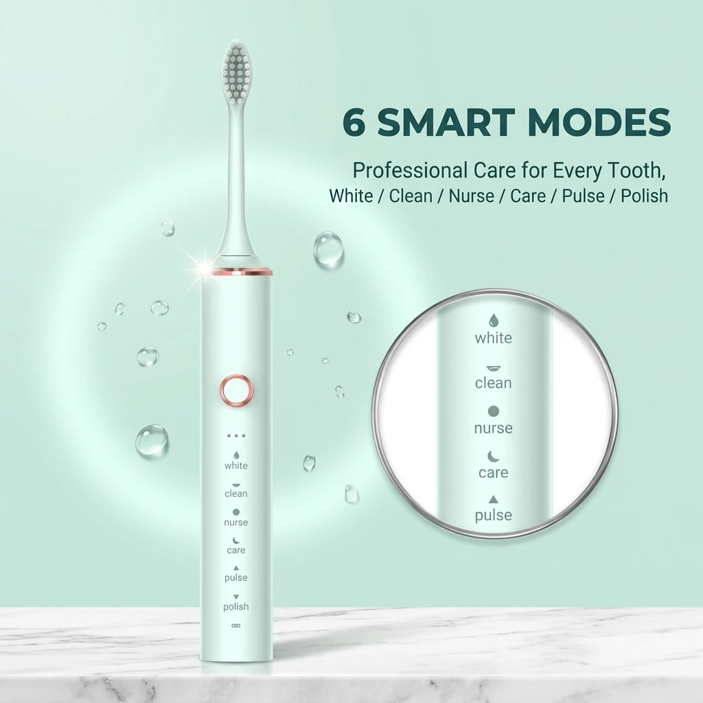 Sonic Electric Toothbrush Gift Set for Adults, 18 Modes Rechargeable IPX7 Waterproof Dupont Soft Bristles Toothbrush for Men Wom
Sonic Electric Toothbrush Gift Set for Adults, 18 Modes Rechargeable IPX7 Waterproof Dupont Soft Bristles Toothbrush for Men Wom