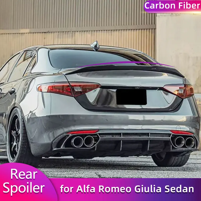 Carbon Fiber Rear Trunk Spoiler Wings for Alfa Romeo Giulia Sedan 4-Door 2015-2017 Car Racing Rear Spoiler Boot Wing Lip
Carbon Fiber Rear Trunk Spoiler Wings for Alfa Romeo Giulia Sedan 4-Door 2015-2017 Car Racing Rear Spoiler Boot Wing Lip