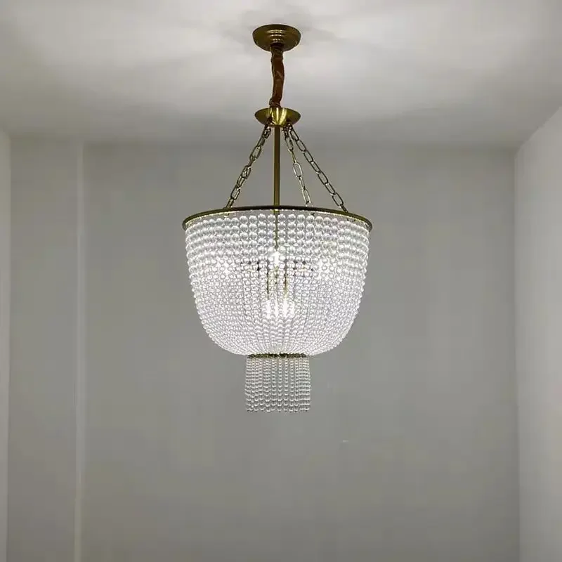 American Crystal Chandelier Retro Duplex Living Room Bedroom Copper Lamps Designer Pendant for Staircase Restaurant
American Crystal Chandelier Retro Duplex Living Room Bedroom Copper Lamps Designer Pendant for Staircase Restaurant
