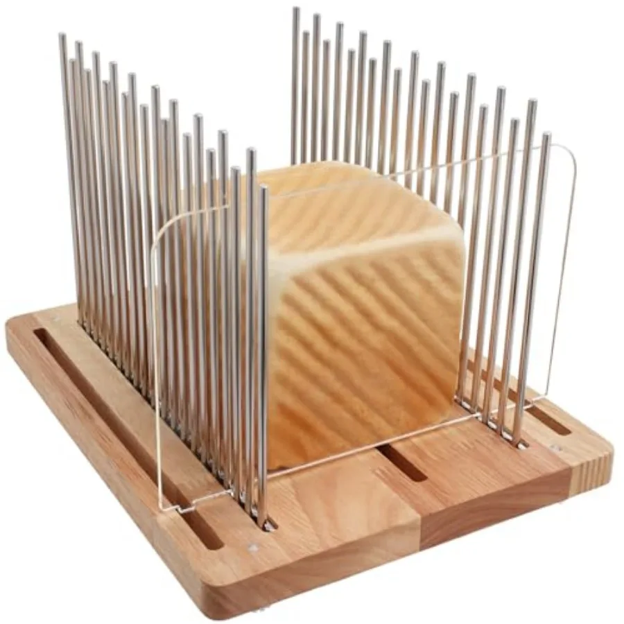 Bread Slicer Stainless Steel Bread Slicer for Homemade Bread Adjustable Bread Slicing Guide Foldable and Compact Cutting Guide
Bread Slicer Stainless Steel Bread Slicer for Homemade Bread Adjustable Bread Slicing Guide Foldable and Compact Cutting Guide