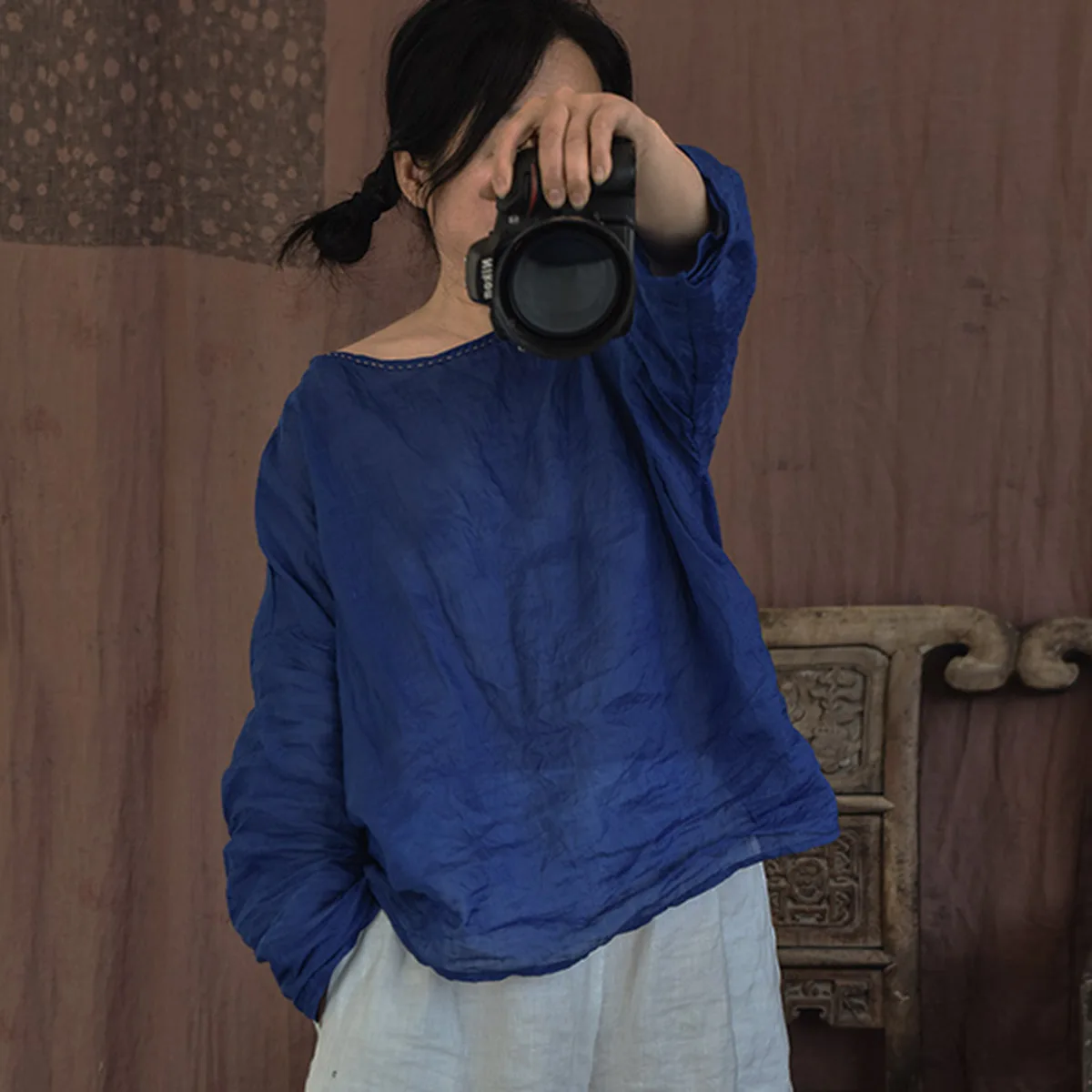 Women's Lightweight Transparent Ramie High Quality Blouse Long Sleeve Round Neck Pullover Casual Comfy Loose Blouses Tops Summer
Women's Lightweight Transparent Ramie High Quality Blouse Long Sleeve Round Neck Pullover Casual Comfy Loose Blouses Tops Summer