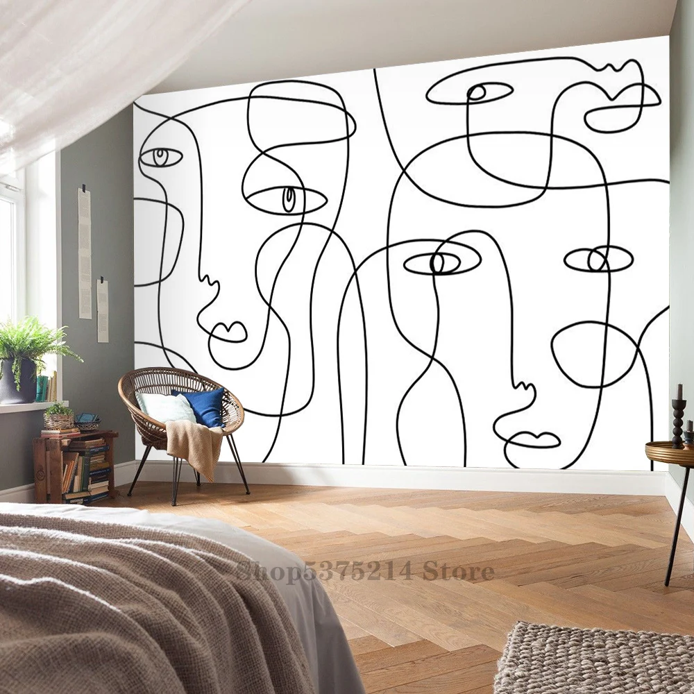 Abstract Line Human Face Wallpapers Custom Size Bedroom Living Room Corridor Wall Mural Modern Simple Design Renovation Home Art
Abstract Line Human Face Wallpapers Custom Size Bedroom Living Room Corridor Wall Mural Modern Simple Design Renovation Home Art