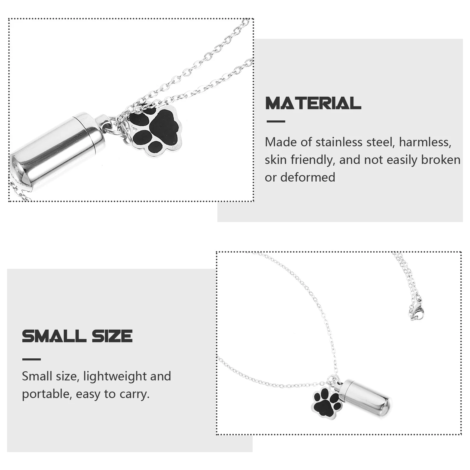 Pet Memorial Jewelry Cinerary Urn Necklace Pendant Keepsake Dog Paw Shaped Tribute Portable Easy Carry Pet Urn
Pet Memorial Jewelry Cinerary Urn Necklace Pendant Keepsake Dog Paw Shaped Tribute Portable Easy Carry Pet Urn