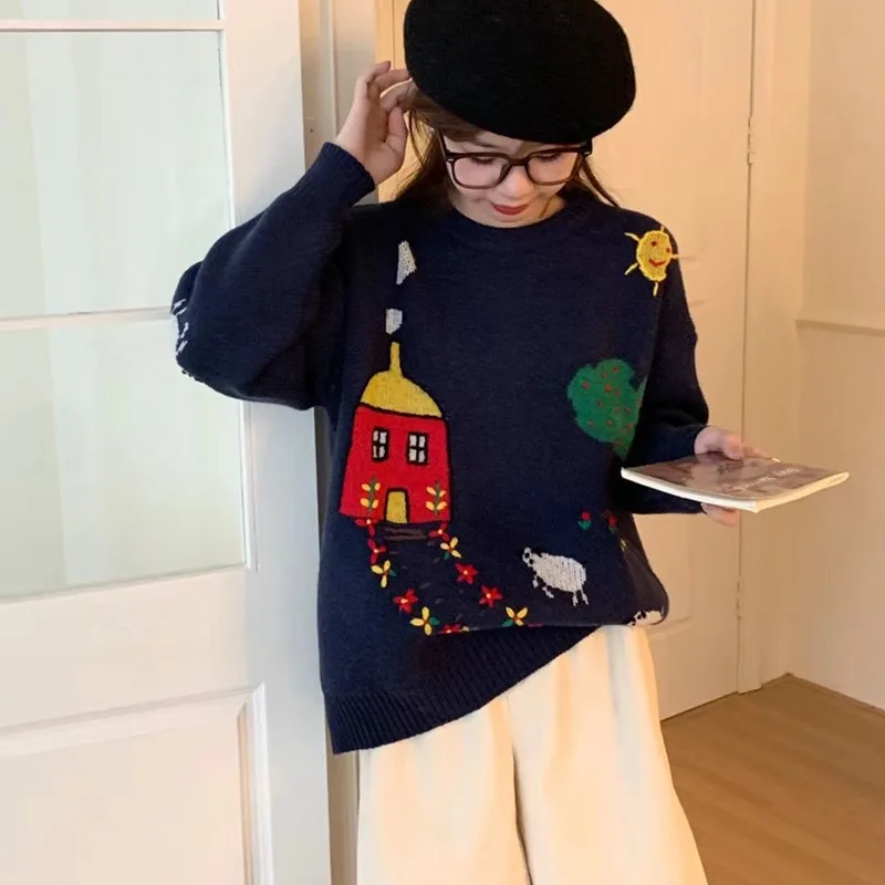 Hsa Harajuku Retro Cartoon Y2k Kawaii Cute Round Neck Pullover Sweater 2023 Women Pattern Knitted Warm Loose Oversized Sweatshir
Hsa Harajuku Retro Cartoon Y2k Kawaii Cute Round Neck Pullover Sweater 2023 Women Pattern Knitted Warm Loose Oversized Sweatshir