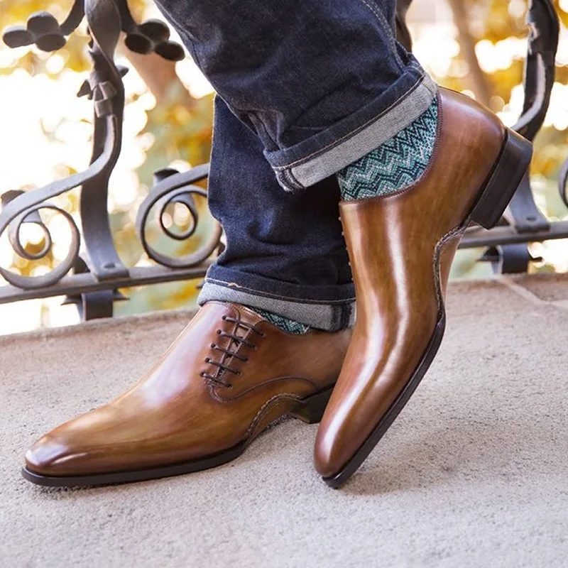 Brown Lace Up Shallow Men Shoes Men's Dress Shoes Leather Pumps High Quality Party Shoes Fashion Big Size 47 Zapatillas Mujer
Brown Lace Up Shallow Men Shoes Men's Dress Shoes Leather Pumps High Quality Party Shoes Fashion Big Size 47 Zapatillas Mujer