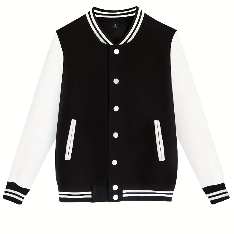 Осенне-зимняя новая мужская повседневная куртка на пуговицах в черную полоску в студенческом стиле, мужская и женская уличная бейсбольная куртка
Осенне-зимняя новая мужская повседневная куртка на пуговицах в черную полоску в студенческом стиле, мужская и женская уличная бейсбольная куртка