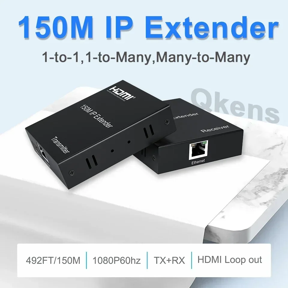 150M IP HDMI Extender Over Rj45 Cat5e Cat6 Cable 1080P HDMI Ethernet Video Transmitter and Receiver Splitter By Network Switch
150M IP HDMI Extender Over Rj45 Cat5e Cat6 Cable 1080P HDMI Ethernet Video Transmitter and Receiver Splitter By Network Switch