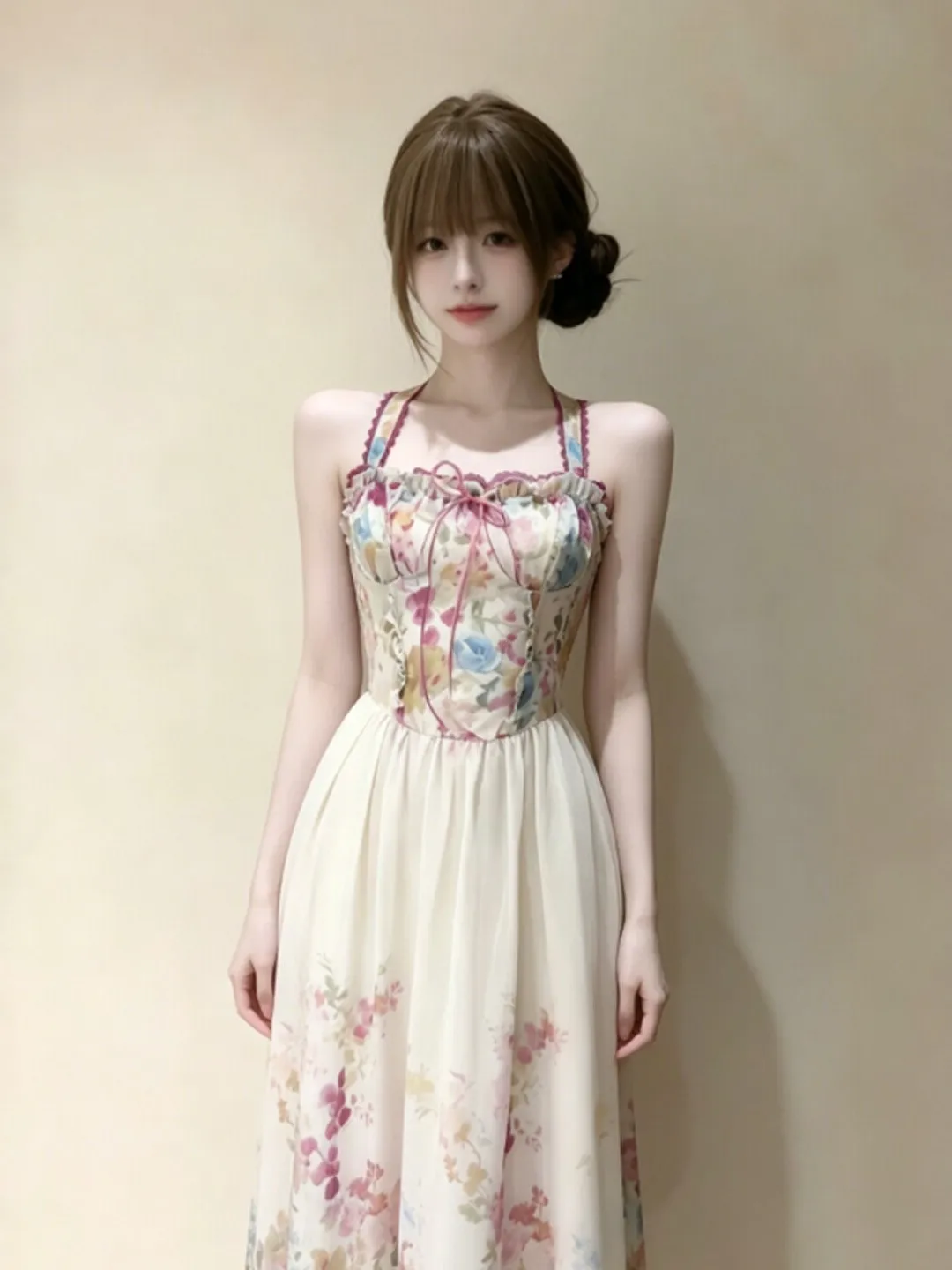Retro Unique Beautiful Floral Waist-Cinching Slimming Strap Long Dress Gentle Sweet Dress Summer Citywalk A-line Skirt
Retro Unique Beautiful Floral Waist-Cinching Slimming Strap Long Dress Gentle Sweet Dress Summer Citywalk A-line Skirt