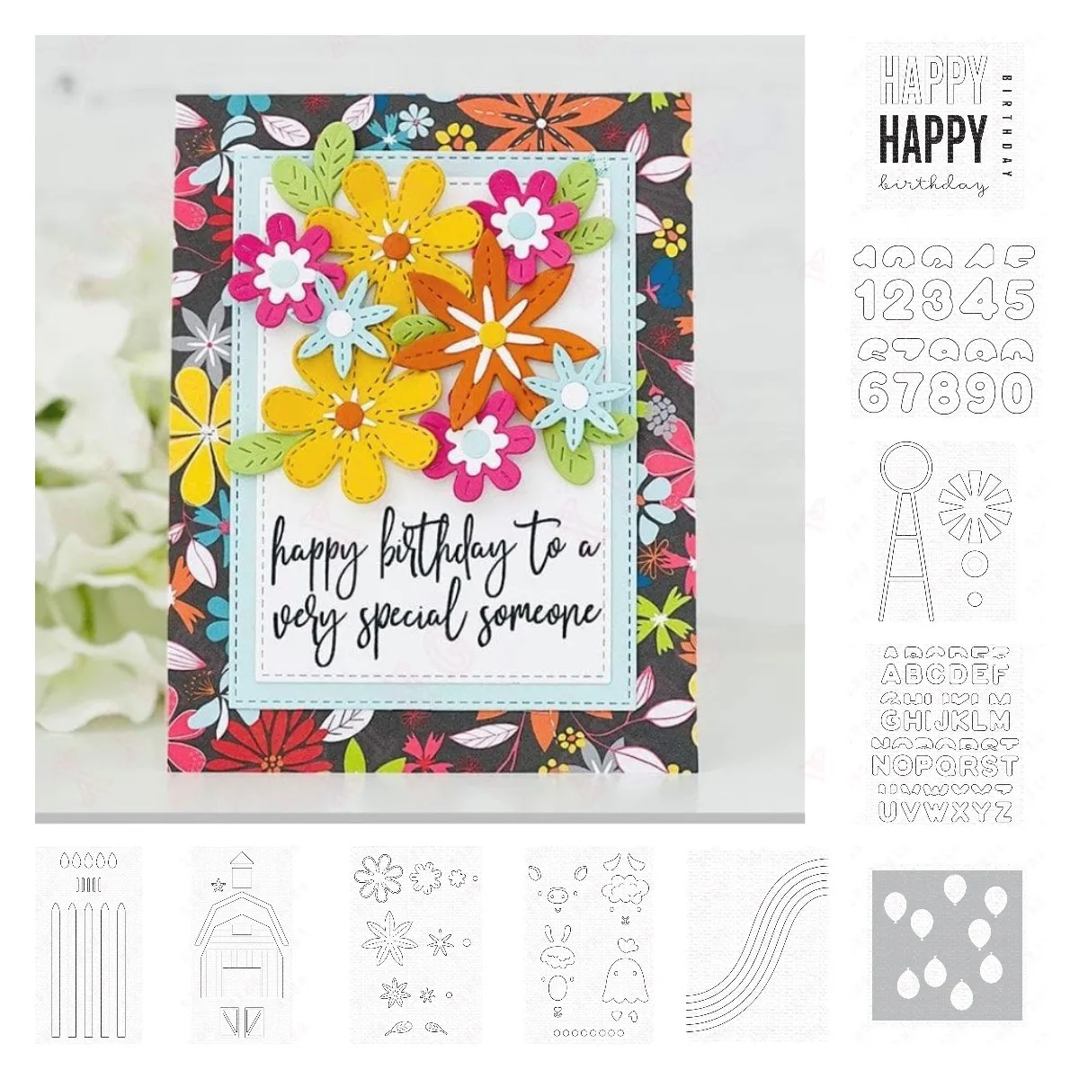 2022 Farm Faces Barn Windmill Wildflowers Happy Swish Birthday Frosted Alphabet Numbers Wish Big Cut Dies Balloon Party Stencils
2022 Farm Faces Barn Windmill Wildflowers Happy Swish Birthday Frosted Alphabet Numbers Wish Big Cut Dies Balloon Party Stencils