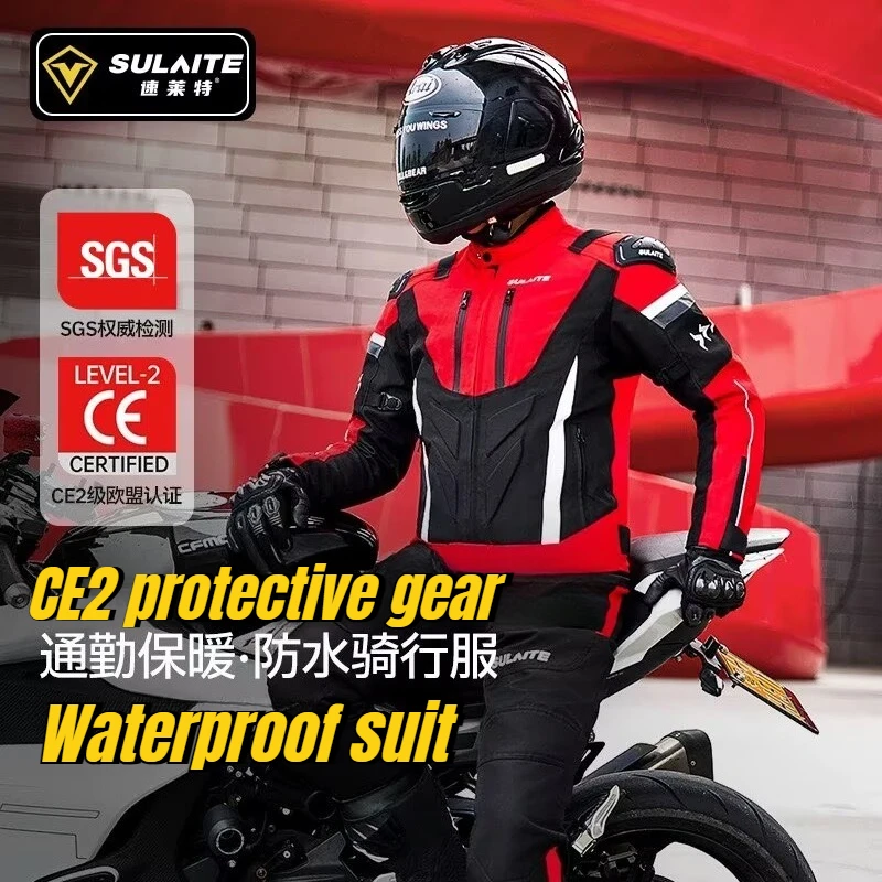 SULAITE Motorcycle Riding jacket CE Certification 2-in-1 Removable Liner Waterproof Windproof Warm Anti Fall pants for Riding
SULAITE Motorcycle Riding jacket CE Certification 2-in-1 Removable Liner Waterproof Windproof Warm Anti Fall pants for Riding