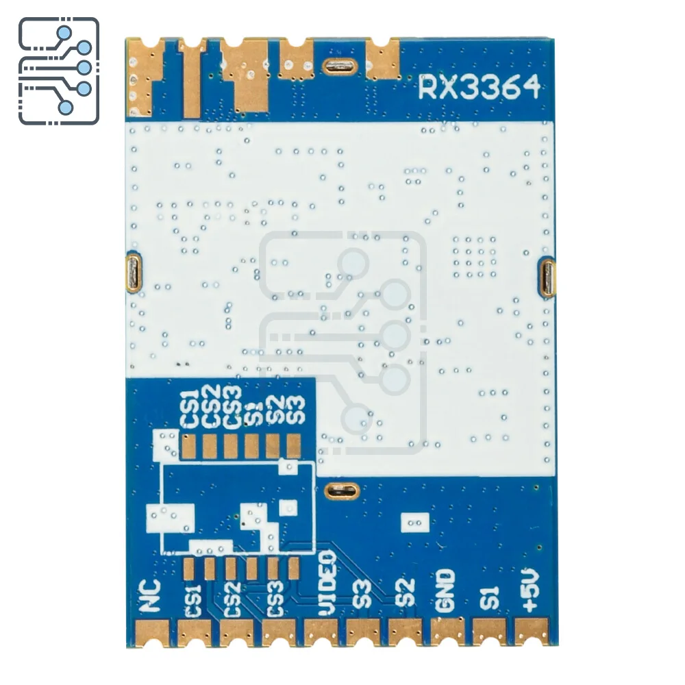 RX3364 3.3G wireless FPV image transmission module 3060-3500MHz analog wireless audio and video transmission receiving module
RX3364 3.3G wireless FPV image transmission module 3060-3500MHz analog wireless audio and video transmission receiving module