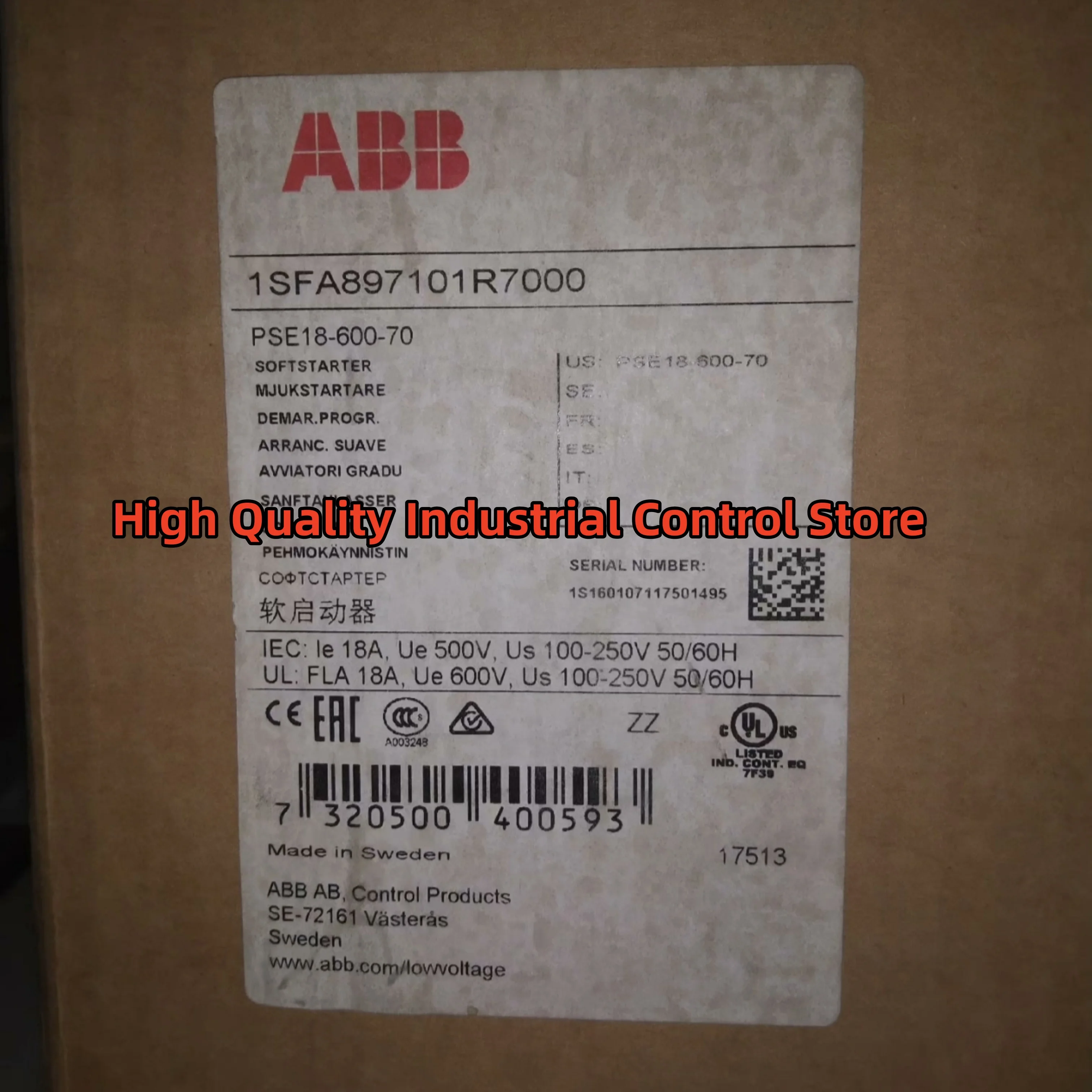 New PSE18-600-70 7.5kw PSE25-600-70 11kw Soft starter original
New PSE18-600-70 7.5kw PSE25-600-70 11kw Soft starter original