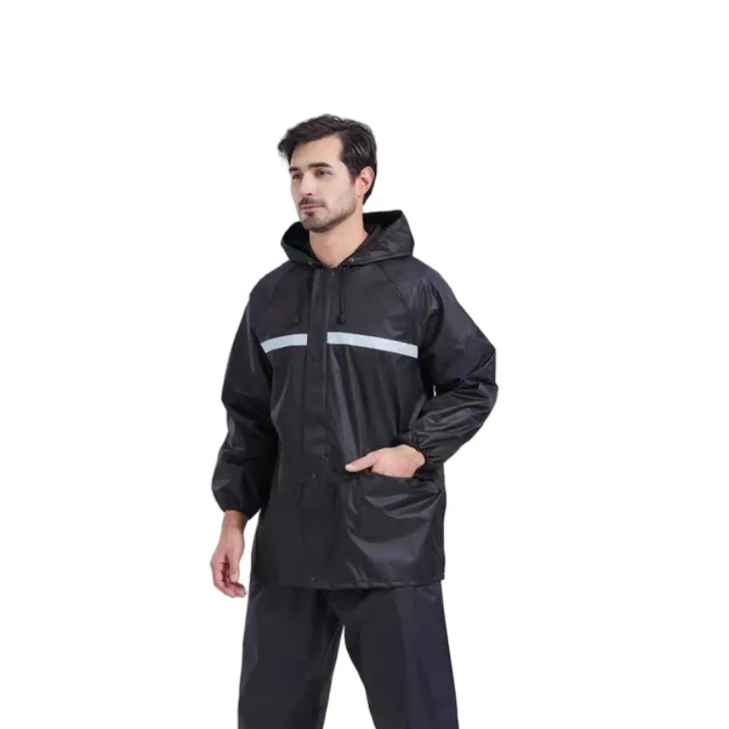 Men Raincoat rain pants set Split reflective raincoat Construction site rider takeaway riding Hiking labor protection raincoat
Men Raincoat rain pants set Split reflective raincoat Construction site rider takeaway riding Hiking labor protection raincoat
