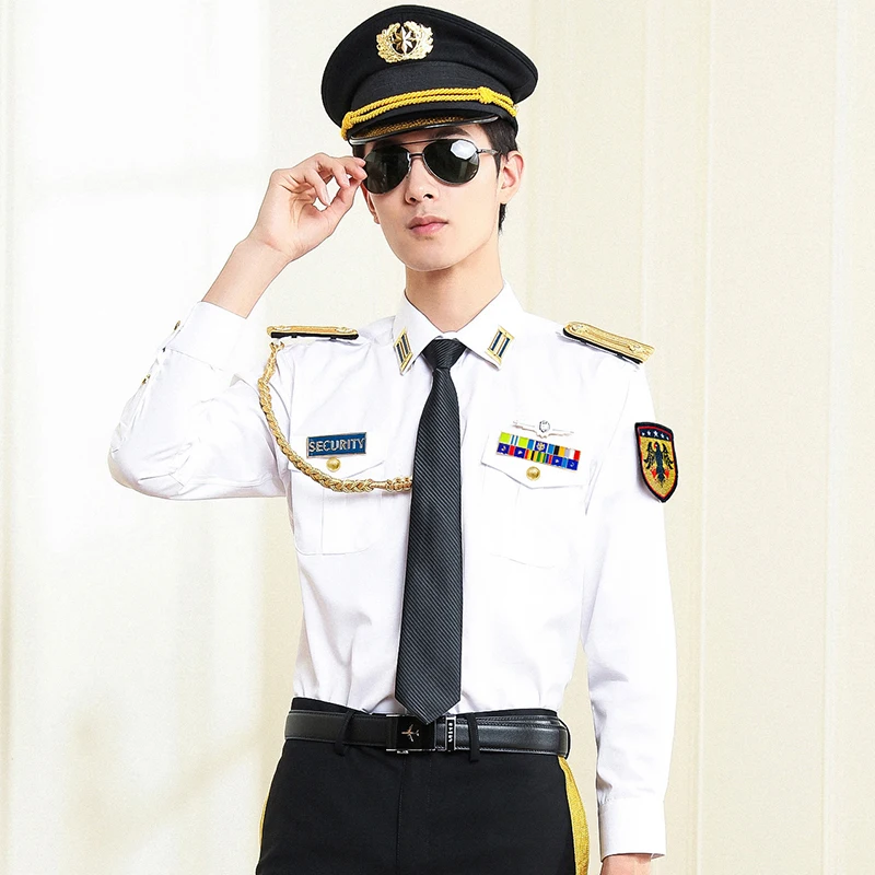 New White Silk-Like Long Sve Securi orm irt Summer Proper Image Guard Ceremony Securi Guard Workwear
New White Silk-Like Long Sve Securi orm irt Summer Proper Image Guard Ceremony Securi Guard Workwear