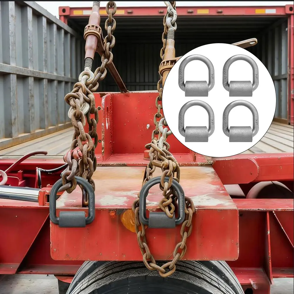 4pcs 1/2 inch Heavy Duty Welded D Rings 12000 lbs Breaking Strength for Truck Trailer RV Bungee Cargo Securing
4pcs 1/2 inch Heavy Duty Welded D Rings 12000 lbs Breaking Strength for Truck Trailer RV Bungee Cargo Securing