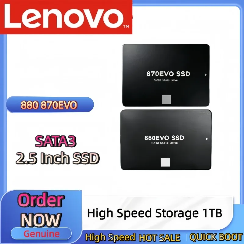 Lenovo 870 880 EVO SATA3 2.5 Inch Internal SSD Original High Speed Solid State Disk 500GB for Laptop Desktop and Microcomputer
Lenovo 870 880 EVO SATA3 2.5 Inch Internal SSD Original High Speed Solid State Disk 500GB for Laptop Desktop and Microcomputer
