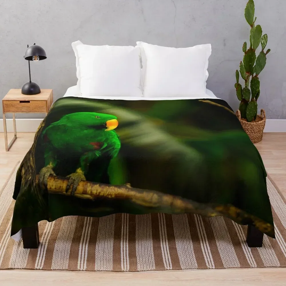 Exotic Bird Green Parrot Eclectus male Throw Blanket Cozy Napping Blanket Gift for Mom Dad
Exotic Bird Green Parrot Eclectus male Throw Blanket Cozy Napping Blanket Gift for Mom Dad