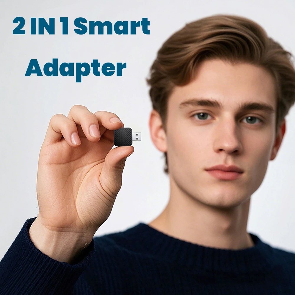 Wireless Carplay Adapter Android Auto Wireless Smart Dongle 2in1 For Volvo Benz Audi Kia Hyundai VW Mazda Cadillac MG Peugeot
Wireless Carplay Adapter Android Auto Wireless Smart Dongle 2in1 For Volvo Benz Audi Kia Hyundai VW Mazda Cadillac MG Peugeot
