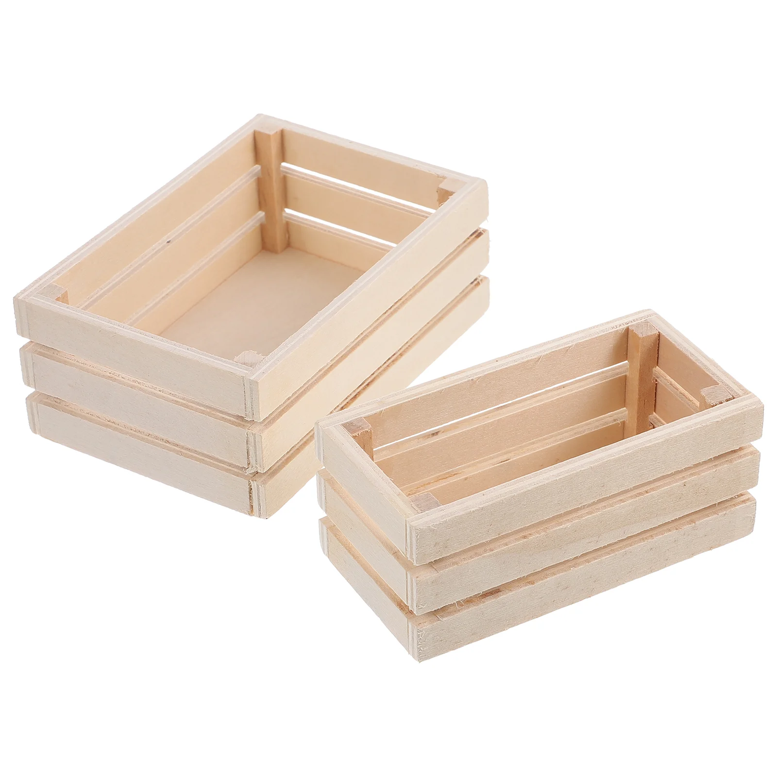 2 Pcs Mini Wooden Storage Baskets Small Large Dollhouse Crate Miniatures Accessories Detailed Craftsmanship Non Fading
2 Pcs Mini Wooden Storage Baskets Small Large Dollhouse Crate Miniatures Accessories Detailed Craftsmanship Non Fading
